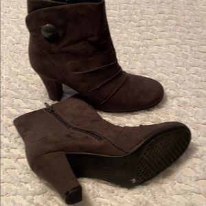 Gray suede A2 booties